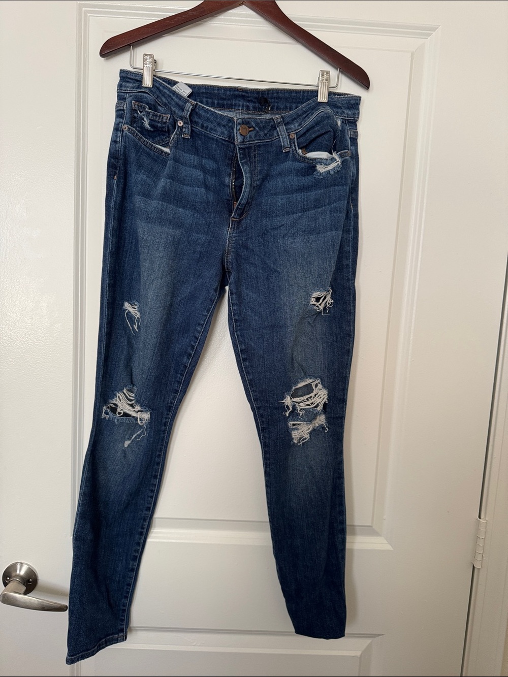 Joes Dark Blue Distressed Women's Jeans - Slim Fit